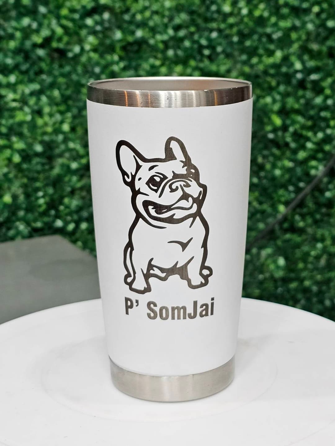 เลเซอร์แก้วสแตนเลส โลโก้น้องหมาน้อย เลเซอร์แก้วสแตนเลส โลโก้น้องหมาน้อย